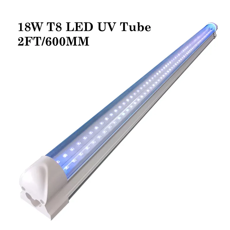 Tube UV LED à double rangée 18W T8 365nm